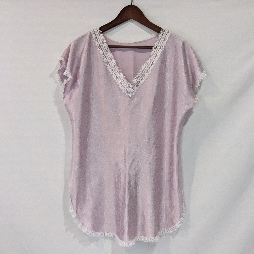 Vintage Light Purple Lace Detail Nightie